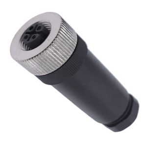 Conector Armable Hembra Recto M12 4P Para Sensor