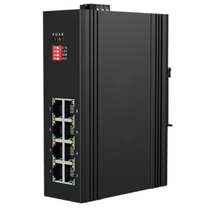 Switch Ethernet Industrial 8 puertos 10/100/1000 Mbps Base-T IP40 No Administrable a Riel DIN