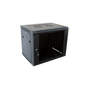 Rack De Datos Mural 600x450x370 6U Negro Con Ventilador y Bandeja