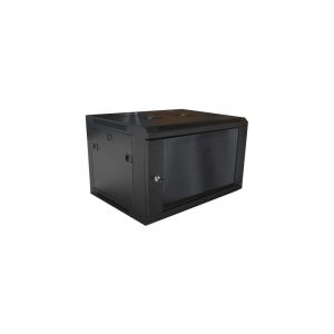 Rack De Datos Mural 600x450 4U Negro Con Ventilador y Bandeja