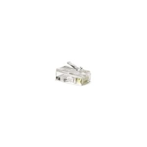 Conector RJ-45 macho CAT6 Transparente bolsa 100 unidades