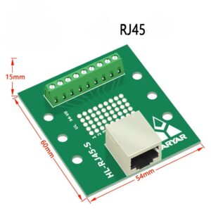 Adaptador Divisor RJ45 a UTP Montaje Riel Din